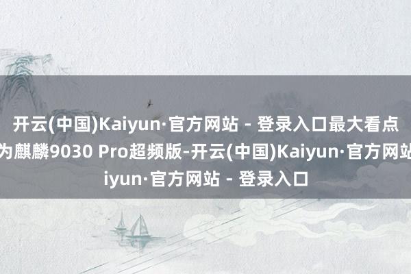 开云(中国)Kaiyun·官方网站 - 登录入口最大看点是中枢升级为麒麟9030 Pro超频版-开云(中国)Kaiyun·官方网站 - 登录入口