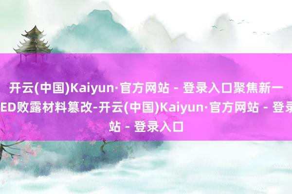 开云(中国)Kaiyun·官方网站 - 登录入口聚焦新一代OLED败露材料篡改-开云(中国)Kaiyun·官方网站 - 登录入口